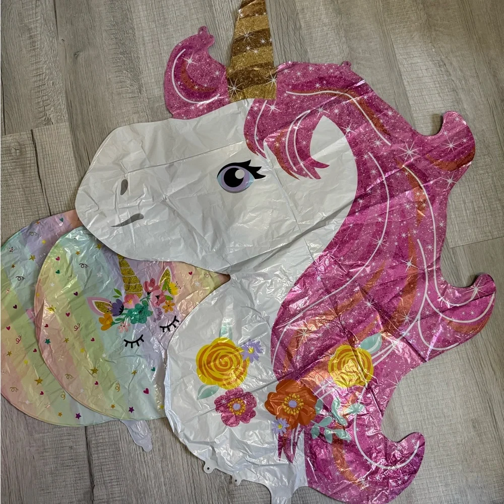 Unicorn Rainbow Party Tableware Set - Pink & Multicolor
